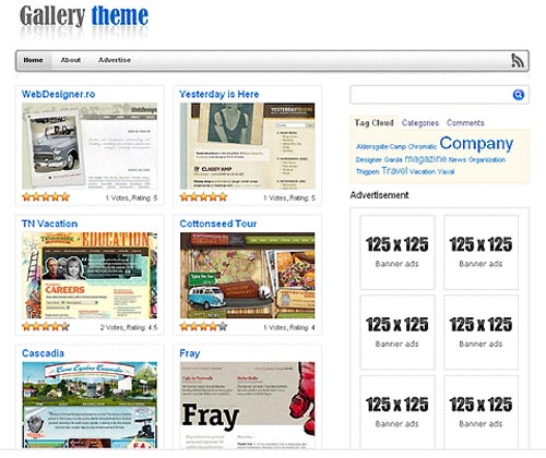 Gallery WordPress theme