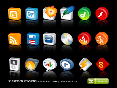 3D Cartoon Icons Pack