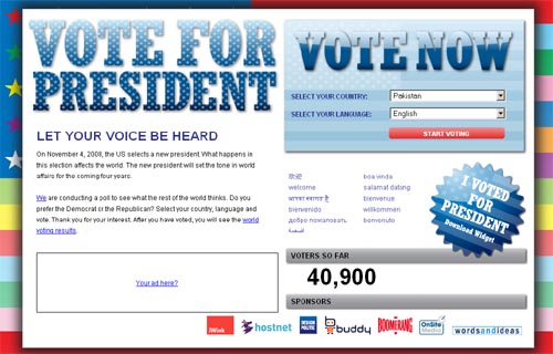 Vote For President - Let your voice be heard