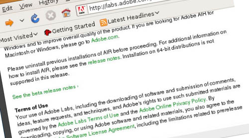 Installing Adobe AIR on Linux