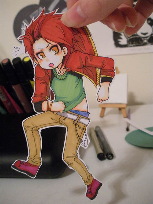 30+ Cute and Clever Anime Paper Child Art