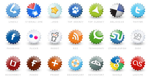 72 Sets of Free Social Bookmarking Icons