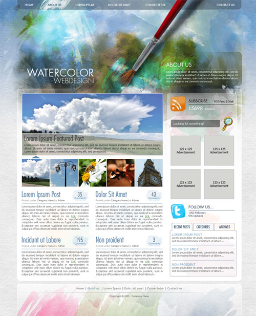 Create-a-Watercolor-Themed-Website-Design-with-Photoshop