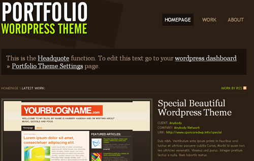Wordpress Portfolio Theme
