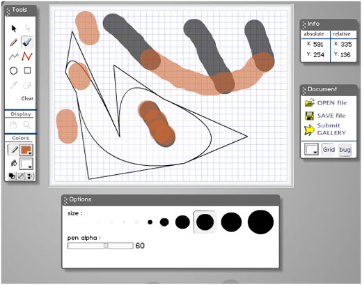 Queeky Tools - create speedpaint drawings online