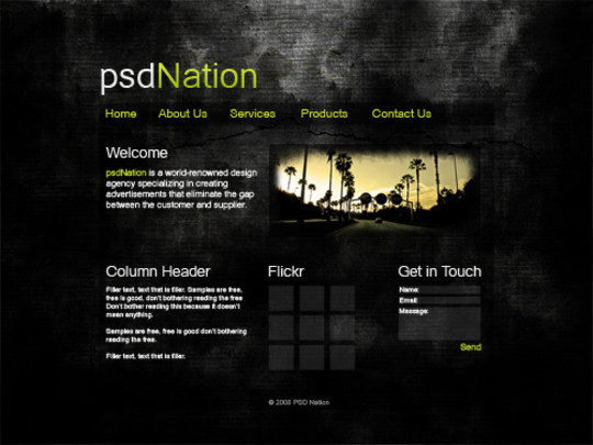 50 High Quality Web Layout PSD Templates Available For Free 2