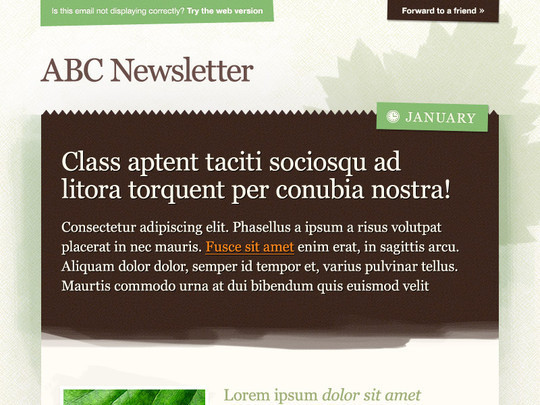 50 Useful And Free HTML Newsletter Templates 38