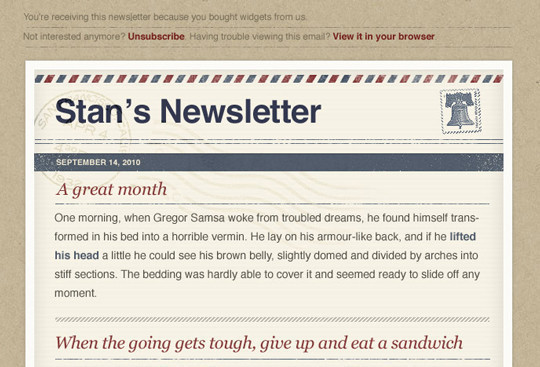 50 Useful And Free HTML Newsletter Templates 11