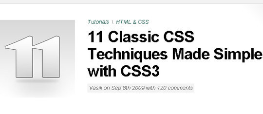 40 Useful CSS Tutorials, Techniques And Resources 42