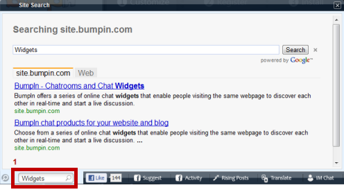 Bumpin Social Bar And Shoutbox Adds Social Interactivity To Your Site 3