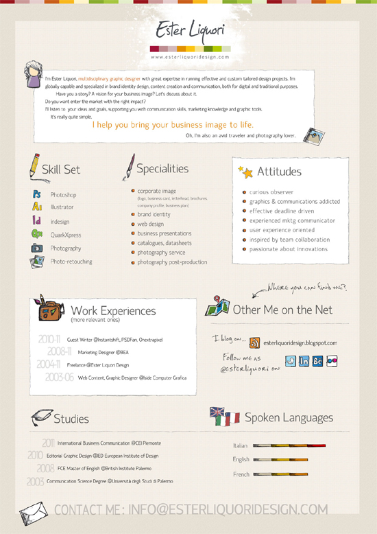 Resume Designs (Like Infographics) That Can Stand Out In A Crowd 4