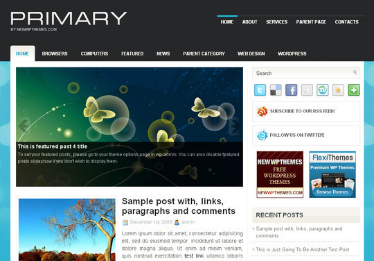 Best Of 2011: A Beautiful Collection Of 50 Free WordPress Themes 23