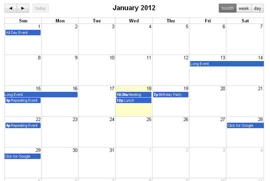 Jquery Calendar