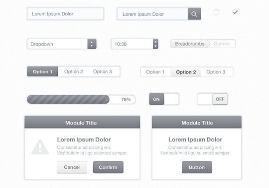 50 Free Web And Mobile UI Element Kits, Wireframe Kits And PSD Files 30