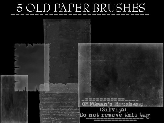 18 Free And Creative Paper Photoshop Brushes 7