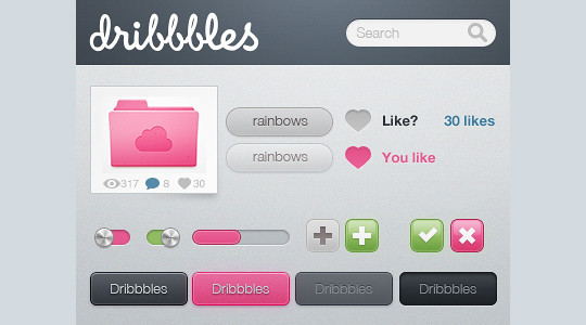 50 Extremely Useful PSD Files From Dribbble 22