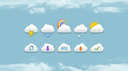 40 Free Weather Forecast Icon Sets 36