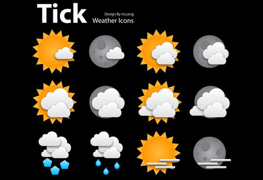 40 Free Weather Forecast Icon Sets 12