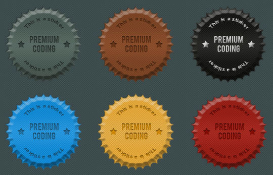 40 Beautifully Designed Stickers, Tags And Badges In PSD Files 10