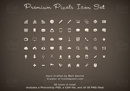 40 Symbols, Signs, Glyph And Simple Icon Sets For Your Design 7