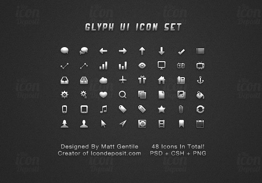 40 Symbols, Signs, Glyph And Simple Icon Sets For Your Design 2