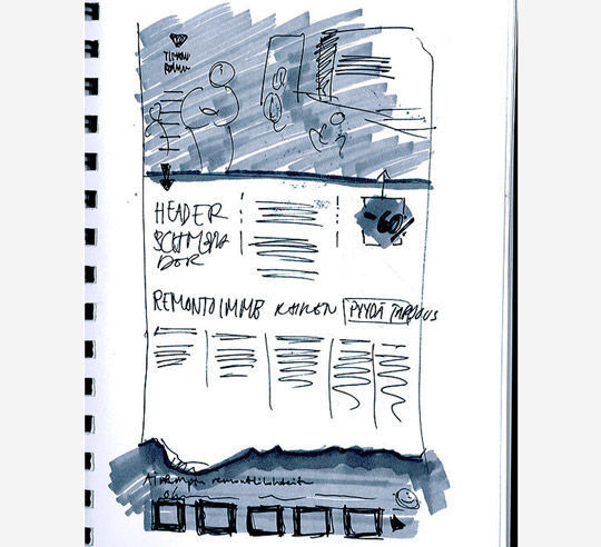 40 Examples Of Web Design Sketches And Wireframes 19