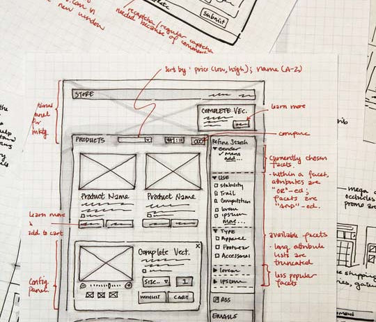 40 Examples Of Web Design Sketches And Wireframes 40