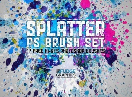 45 Free Watercolor, Ink And Splatters Brushes For Photoshop 26