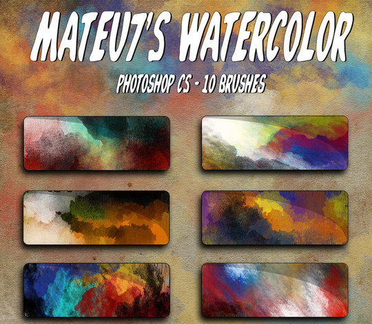 45 Free Watercolor, Ink And Splatters Brushes For Photoshop 16