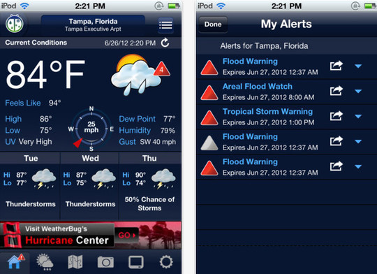 20 Best Free Weather iPhone Apps 1
