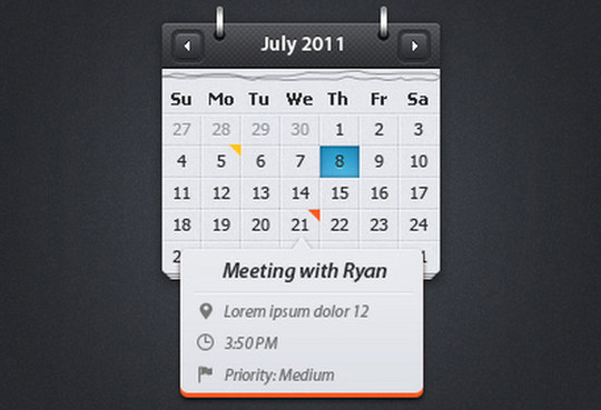 40 Useful And Free Calendar Designs In PSD Format 9