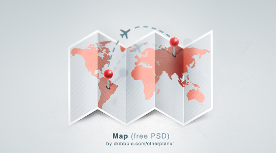 21 Creative World Maps in Photoshop, Eps & Ai Formats 3