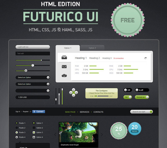 11 Useful And Free CSS UI Kits 12