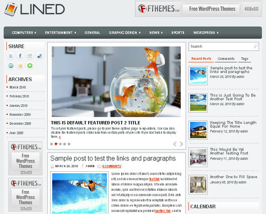 40 Beautiful 3 Column WordPress Themes For Free Download 9