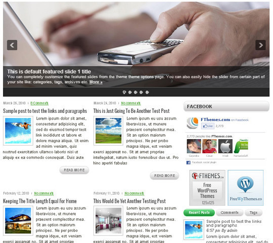 40 Beautiful 3 Column WordPress Themes For Free Download 2