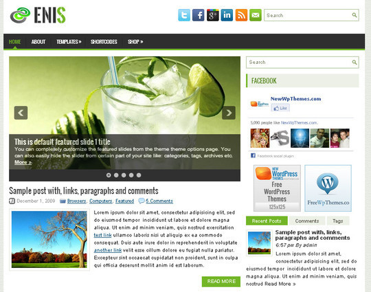 44 Premium Yet Free Wordpress Themes For Your Blog 17