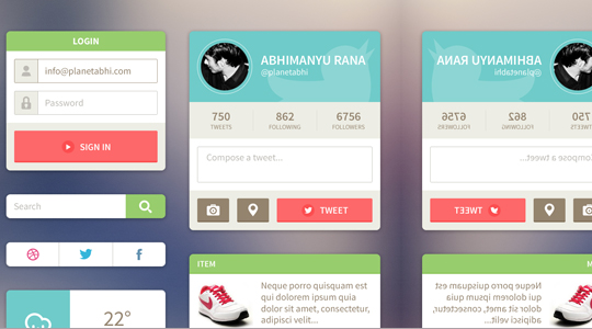 45 Fresh Web And Mobile UI Kits With PSD Files For Designer 16