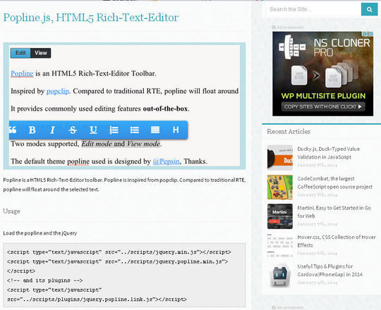 5 HTML5 Text Editors For Web Developers 5