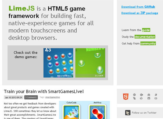 Collection of Javascript & HTML5 Game Engines Libraries 18