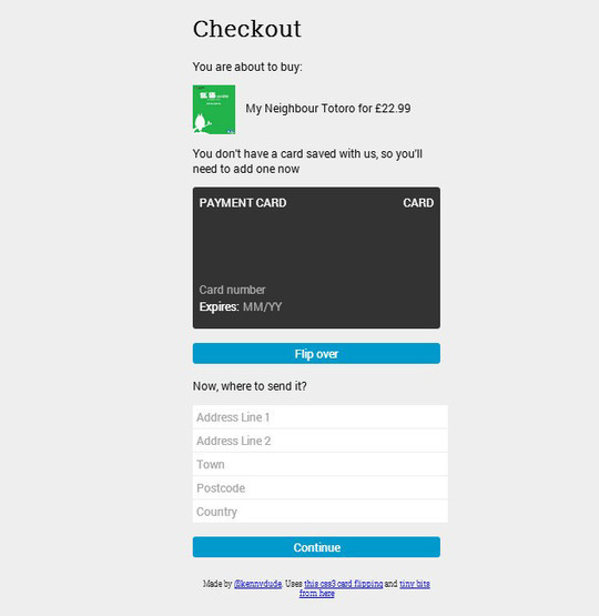 7 Free HTML5 CSS3 Checkout Forms 5