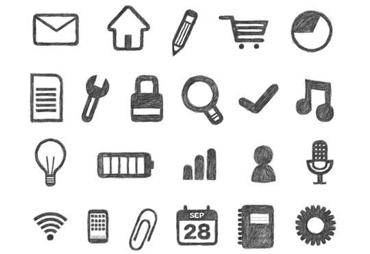 17 Free Awesome Hand-Drawn Icon Sets 14