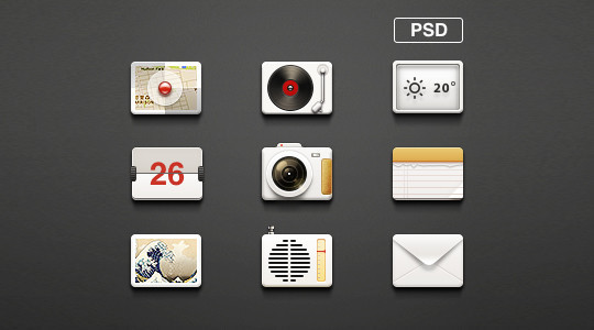 Free And Fresh Icons In PSD For Web Designers 3
