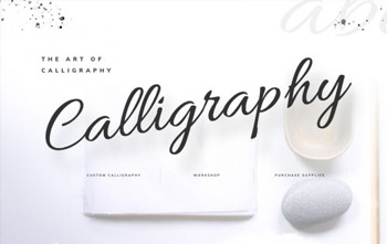 Calligrapher Landing Page free layout pack