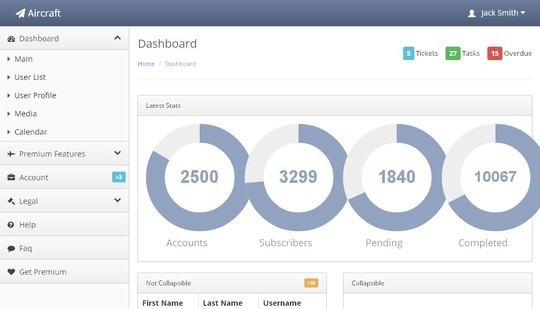 8 Free Bootstrap Admin Templates 6