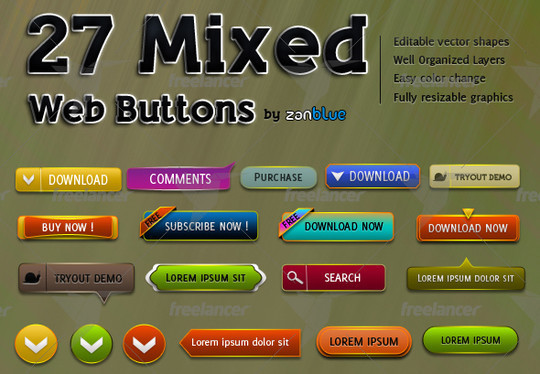 40 Free Web Design Buttons For Web Designers 13
