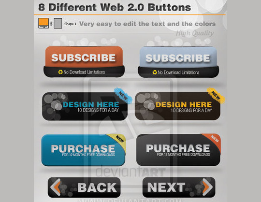 40 Free Web Design Buttons For Web Designers 30