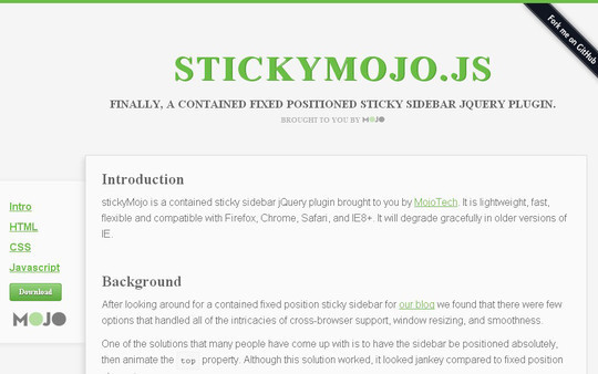 Awesome jQuery Plugins & Tutorials For Sticky Layer Or Table Header 10