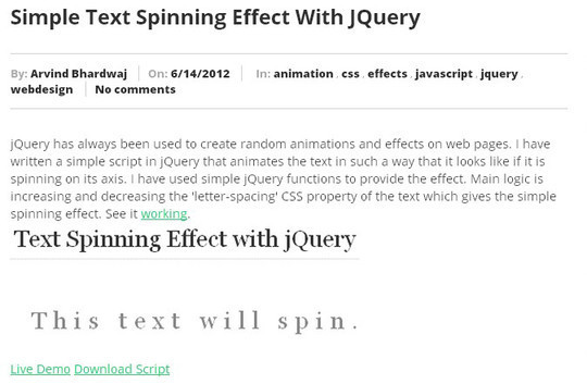 35 jQuery Text Effect Libraries For Your Next Project 14