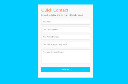 9 Creative CSS Form Designs From Codepen 8