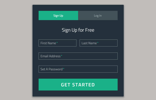 9 Creative CSS Form Designs From Codepen 9